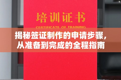 大里揭秘签证制作的申请步骤，从准备到完成的全程指南